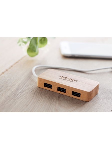 Hub USB 3 ports Bambou