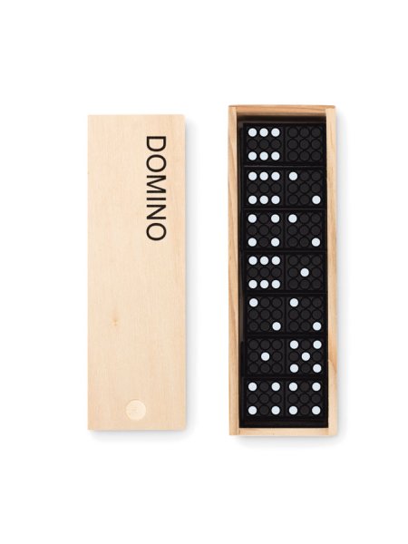 Jeu de domino dans une boite