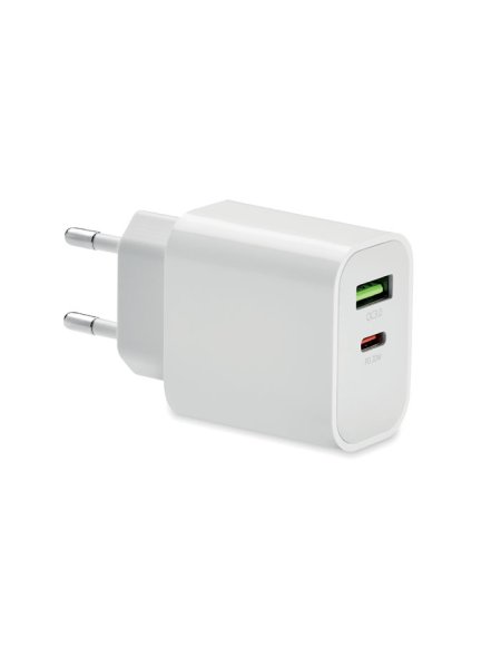 Chargeur 18W 2 ports, prise UE