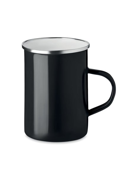 Tasse en métal  couche d'émail