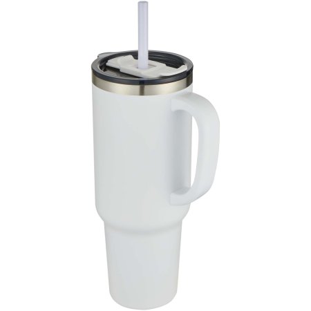 Mug Sydney 1200 ml double paroi certifié RCS avec isolation par le vide et couche de cuivre avec paille